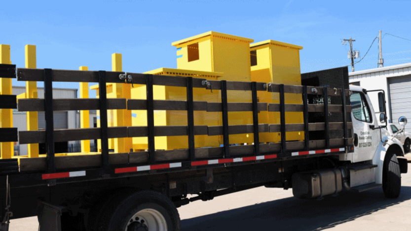 Sandblast and Safety Yellow Powder Coat