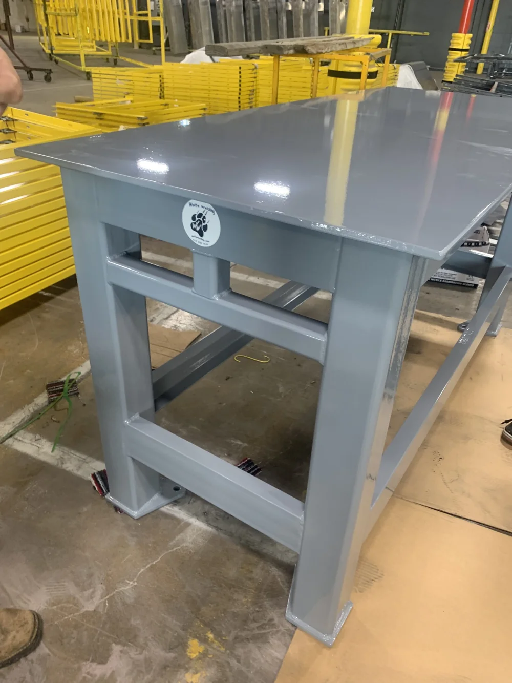 Heavy Duty Table - Sandblast and Powder Coat RAL 7004 - Signal Gray