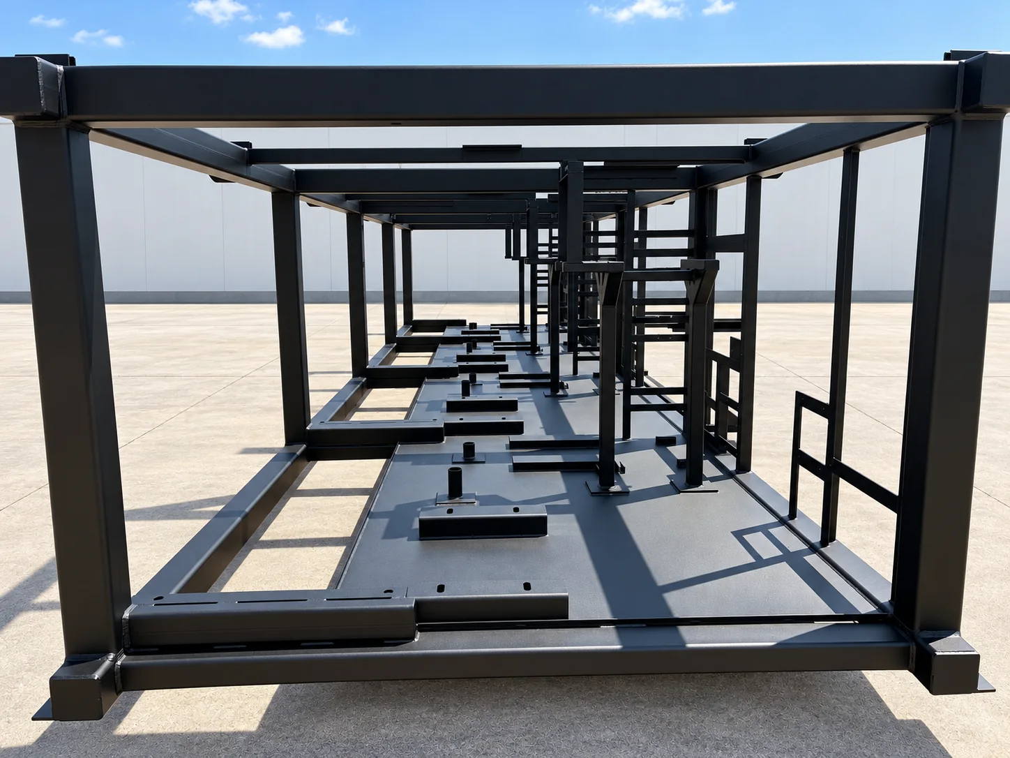 Mission Critical Powder Coating – black coated equipment frames for data center and AI infrastructure